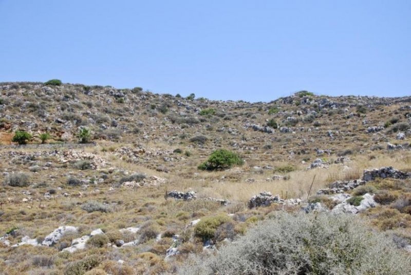 Gerani bei Rethymno Kreta, Chorafakia: Offener unverbauter Meerblick aus erhöhter Position Grundstück kaufen